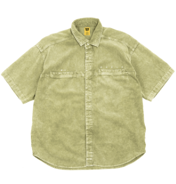 W-ORBLE CORDUROY BUTTON UP (GREEN) - WHOLESALE