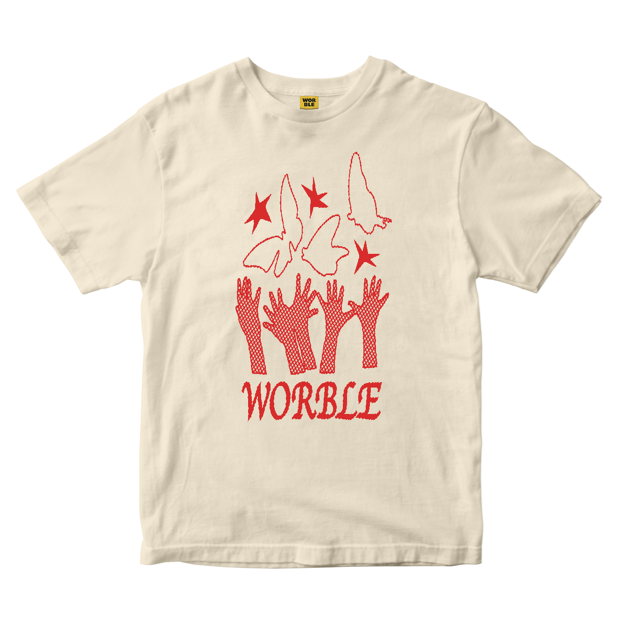 FREE FOR ALL TEE (IVORY) - WHOLESALE