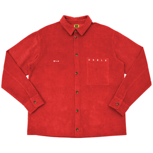 W-ORBLE CORDUROY BUTTON UP (RED)
